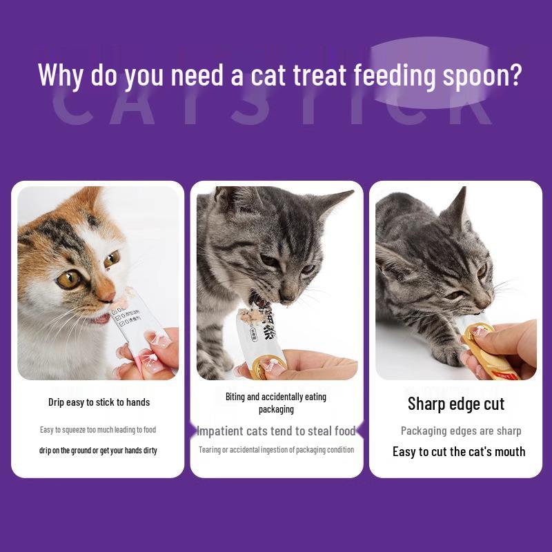 Nutriční pyré lžička pro kočky na krmení tekutými pamlsky