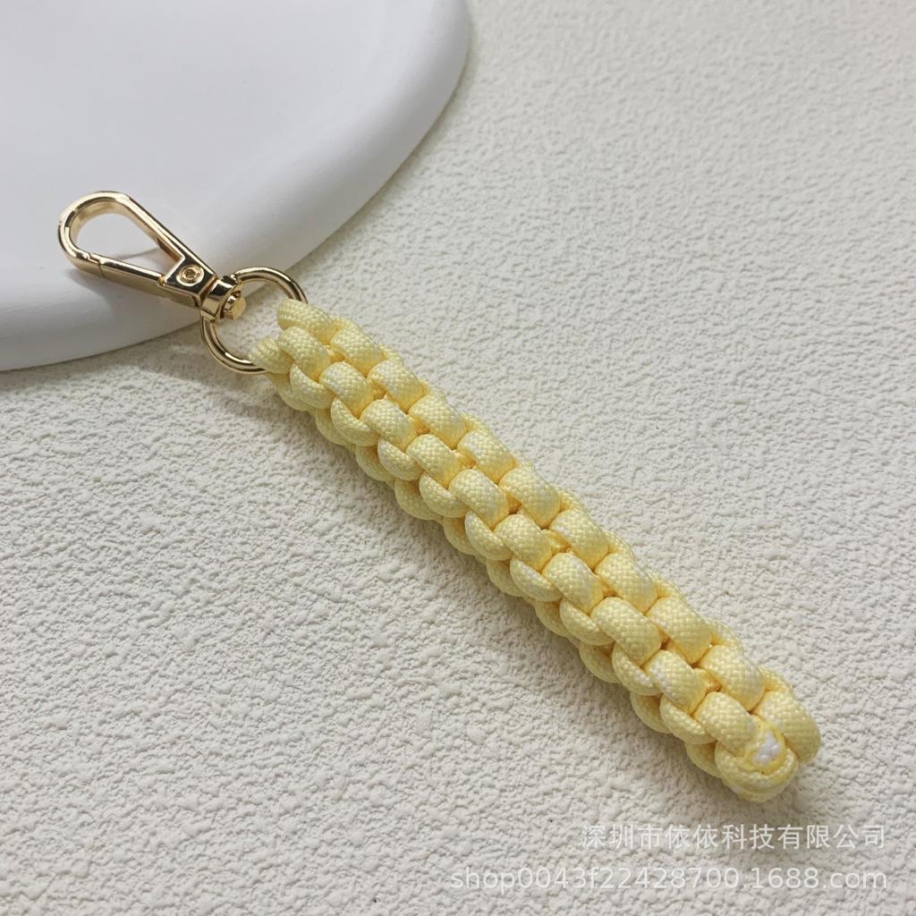 Miu family bag hanging cross-border explosive pure hand-woven pendant colorful fashionable unique shape braided rope car keychain