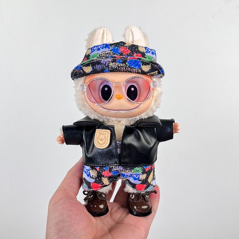

For Labubu Clothes 17cm Labubu Plush Toy Pendant Clothes Replace Cute Fashionable Suit Fashionable And Cute Dress-up Accessories no doll only clothes