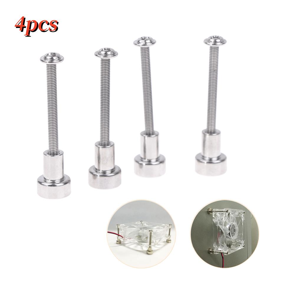 4Pcs Desktop Magnetic Screw Fixed Fan Nut Fixing Chassis Fan DIY Cooling 25mm Fan Chassis Fan Components Screw
