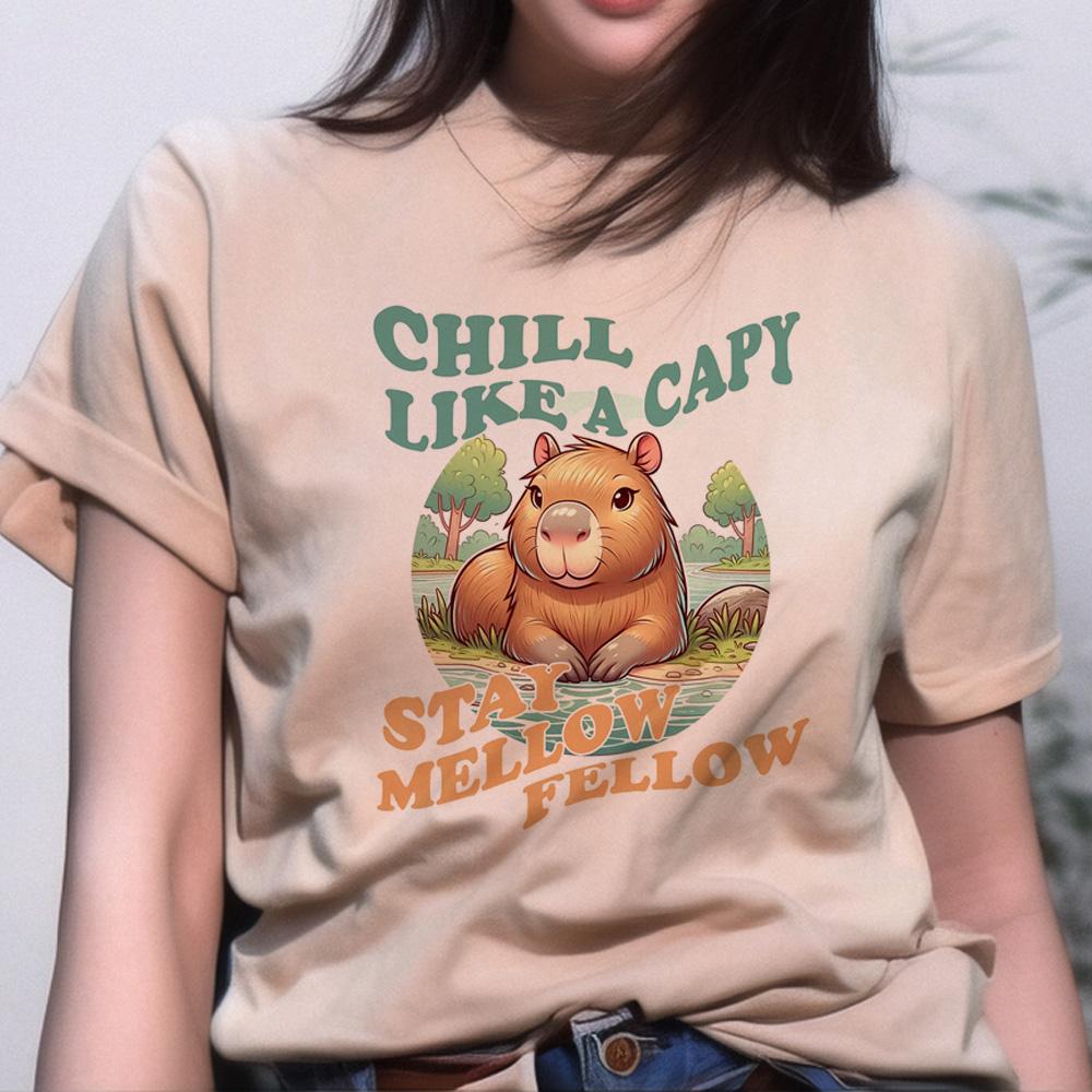 Capybara Top Women Graphic Summer Anime Tshirts feUnisex Comic Funny Unisexga Clothing