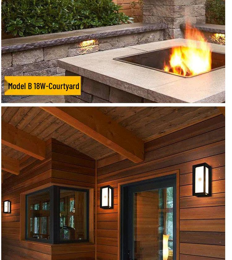 Waterproof LED Motion Sensor Outdoor Wall Light: Modern Minimalist Design for Courtyard, Balcony, and Entryway