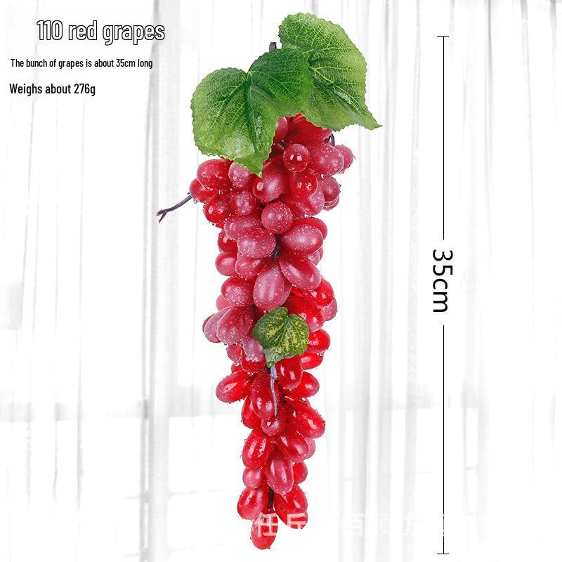 Artificial Grape Cluster Decoration – Green Frosted Grapes Prop for Display or Shooting