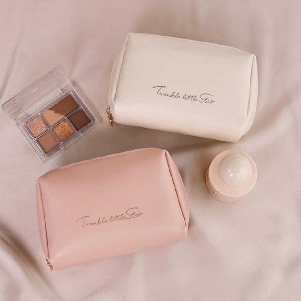 Travel Portable Cosmetic Bag Storage Bag PU Leather Material Toiletry Bag Waterproof Large Capacity Cosmetic Bag with Divider