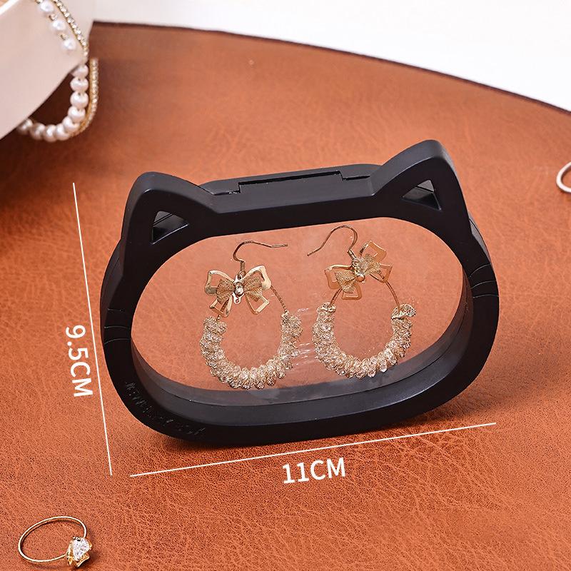 

1 шт. Дисплей для ювелірних виробів Еластична коробка Прозора плівка ПЕ Футляр для кілець сережок Коробка для зберігання браслетів намист Не окислюється Для ювелірних виробів чорний