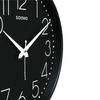 Reliéfní kovové analogové nástěnné hodiny, tichý chod, číselný ukazatel času (12 palců, Černobílé)
