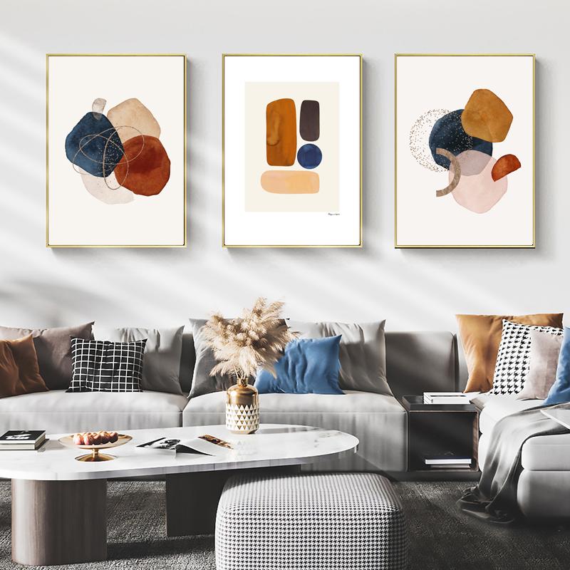 Abstract Wall Art Geometric Line Morandi Watercolor Canvas Paiting Prints And Posters Wall Pictures For Living Room Home Decor No Frame