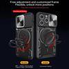 Protective Case with 360 Degree Rotating Kickstand Ring, for iPhone 15, 14, 13, 12, 11 Pro Max, 15 Plus, Poly XS, 8, 7