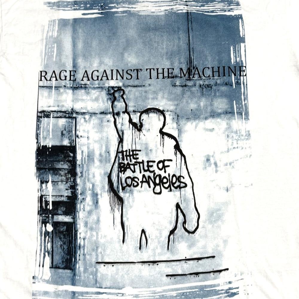 Vintage Rage Against The Machine L Tour 90s Single Stitch White T-Shirt REPRINT
