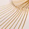 10pcs/Lot 45cm Stainless Steel 304 Link Necklace For Women Jewelry Making Accessories Diy Handmade Supplies Golden Silvery Chain