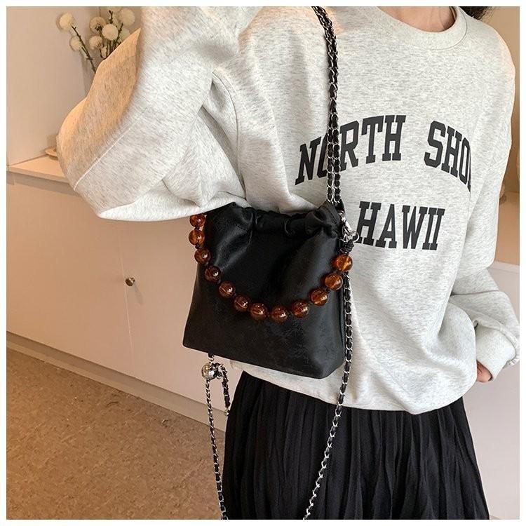 IELGY Exquisite and Fashionable Handbag, Foreign Style Solid Color Versatile Shoulder High Texture Simple Trend Messenger Bag
