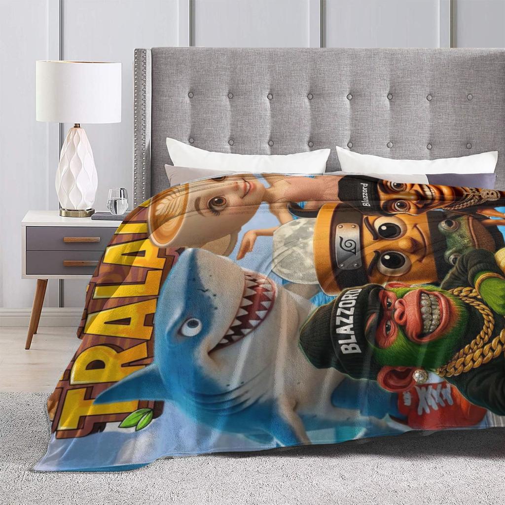 Italian Brainrot Plush Blanket Child  Flannel Throw Blanket For Living Room Super Soft Custom DIY Quality Bedspread Gift Idea