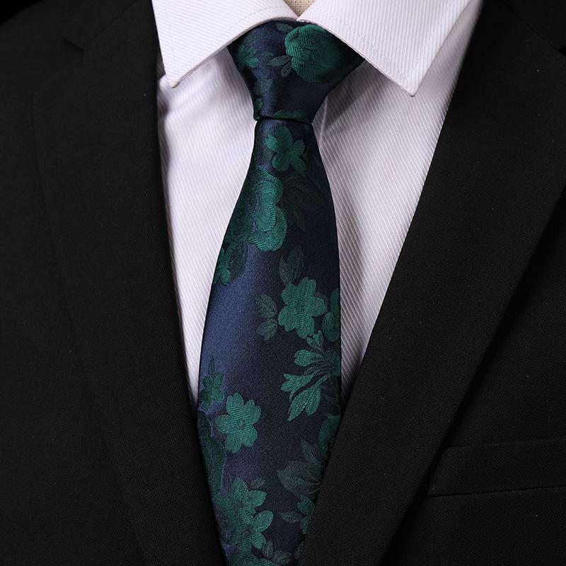 Fashion Versatile Casual Men And Women Retro Hong Kong Style Business Dress Groom Wedding Korean Version 8Cm Hand-Patterned Tie