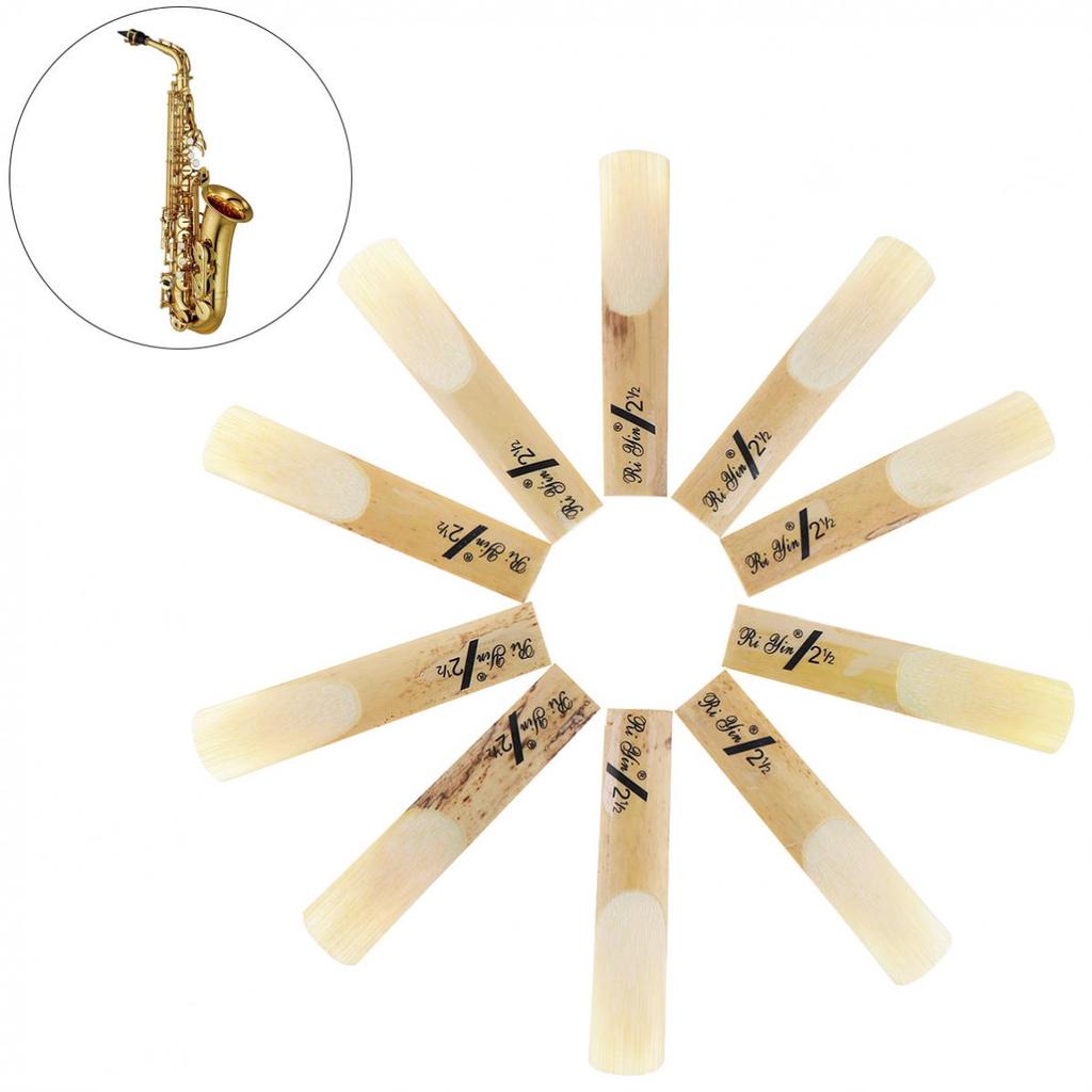 10pcs Bb Tenor Saxophone Sax Bamboo Reeds 2-1/2 Strength 2.5 for ...