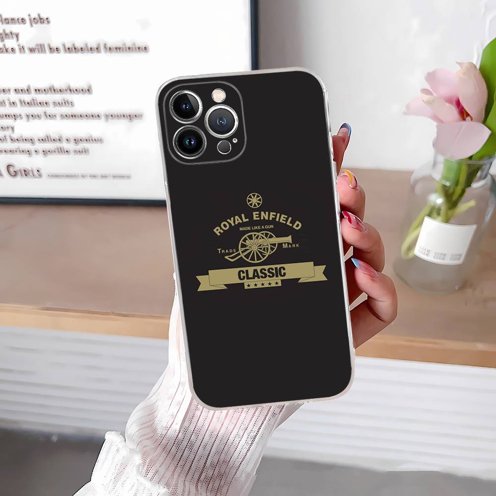 R-ROYALS E-ENFIELDS Logo Case for iphone 17 16 15 pro max 11 12 13 14 Pro Plus Phone Cover