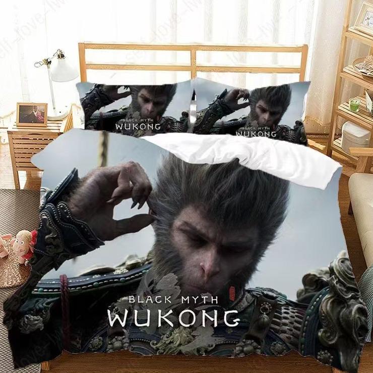 

Домашний текстиль Комплект из трех предметов Игра Черный миф Укун Цифровая печать Одеяло Наволочка Постельное белье 90 * 200