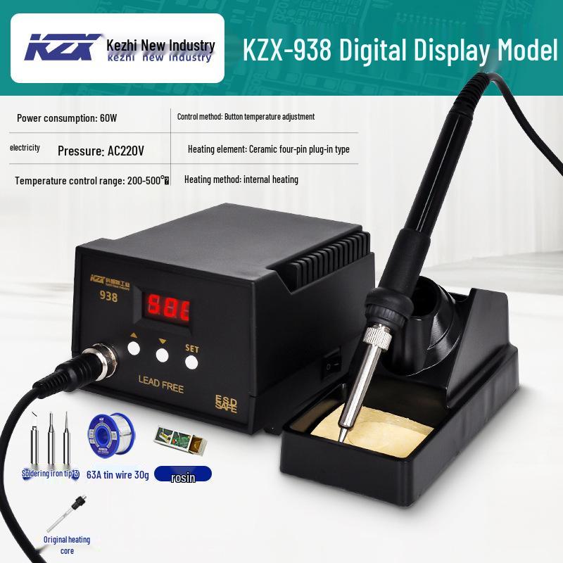 Kezhi 60W Digital Display Soldering Station 936, Internal Heating, Adjustable Temperature for Mobile Phone Repair.