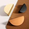 Cabinet Door Semicircle Handle Split Cabinet Shoe Cabinet Door Handle Aluminum Alloy Exposed Gold Round Furniture Door Handle