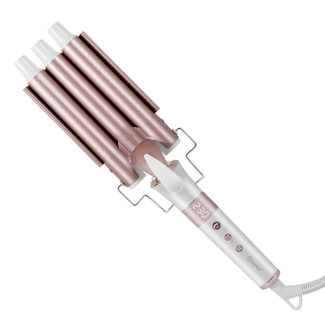 

Hatteker Плойка с температурными настройками Профессиональная плойка для волос Керамическая плойка для волос Яйцо-рулет Инструменты для укладки волос