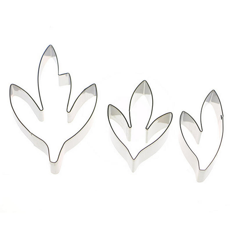 Fondant Cake Decoration Stainless Steel Tools Peony Flower Leaves Cutters Set