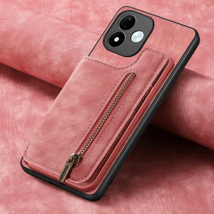 For Xiaomi Redmi Note 17 Pro Max 5G 2026 Zipper Leather Wallet Back Case Redmi Note 14 15 Pro Plus Luxury Cover