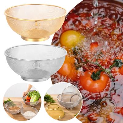 Multi-function Mesh Colander Fine Mesh Washing Rice Bowl New Drain Basket