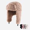 Thickened Plush Hat Winter Warm Ear Protection Cute Lei Feng Hat  for Outdoor Riding