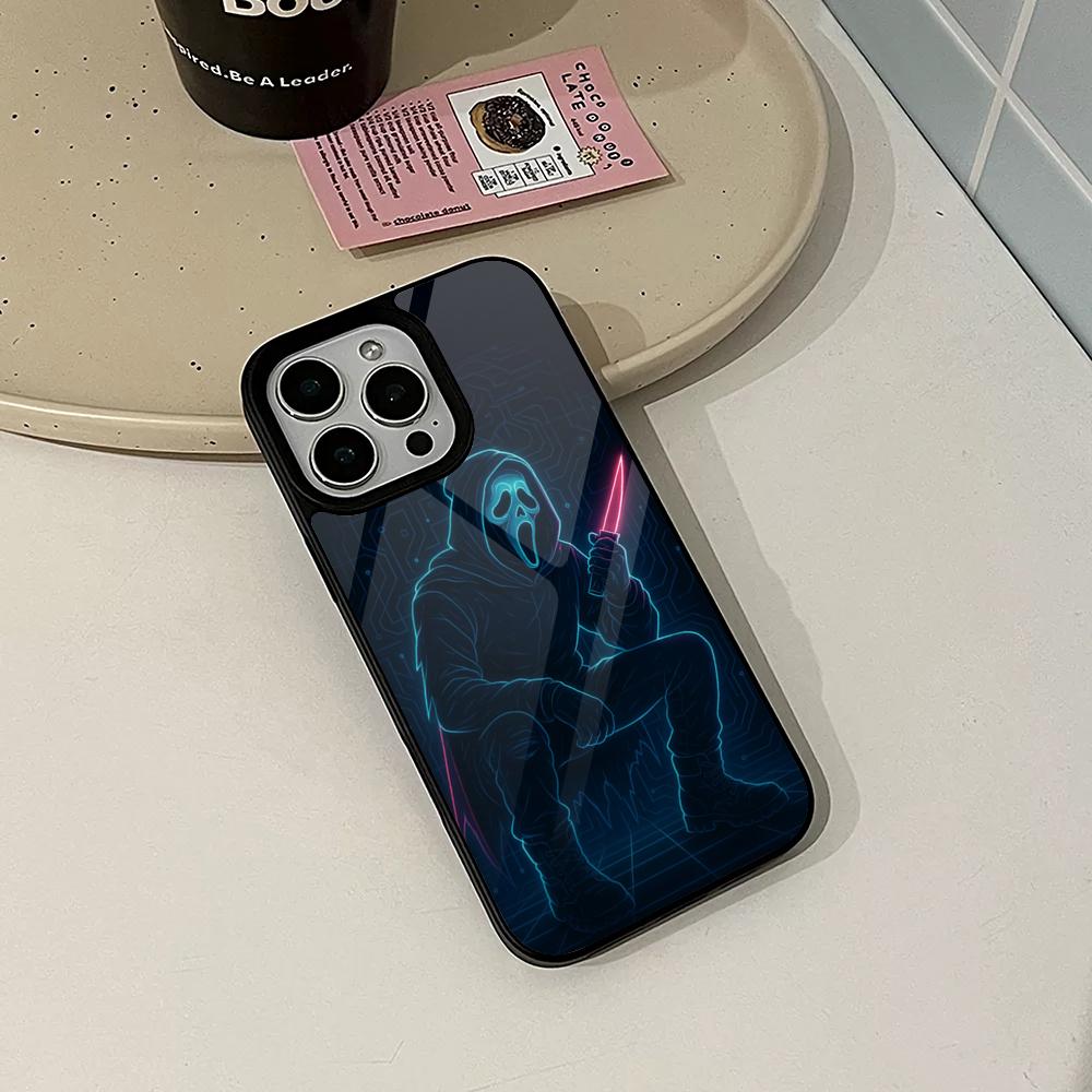 Halloween S-screams Phone Case for Iphone 17 16 15 14 Air 13 12 11 Pro Max Mini Plus Fundas Shell PC+TPU Cover