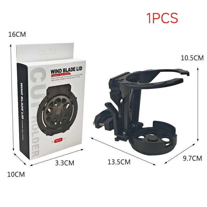 1/2Pcs Water Cup Bracket Holder Accessories Foldable Turntable Motorcycle Cup Holder For Handlebar Motorcycles Bottle Holder
