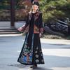 Premium Ethnic-Style Embroidered Satin Jacquard Coat with Frog Button