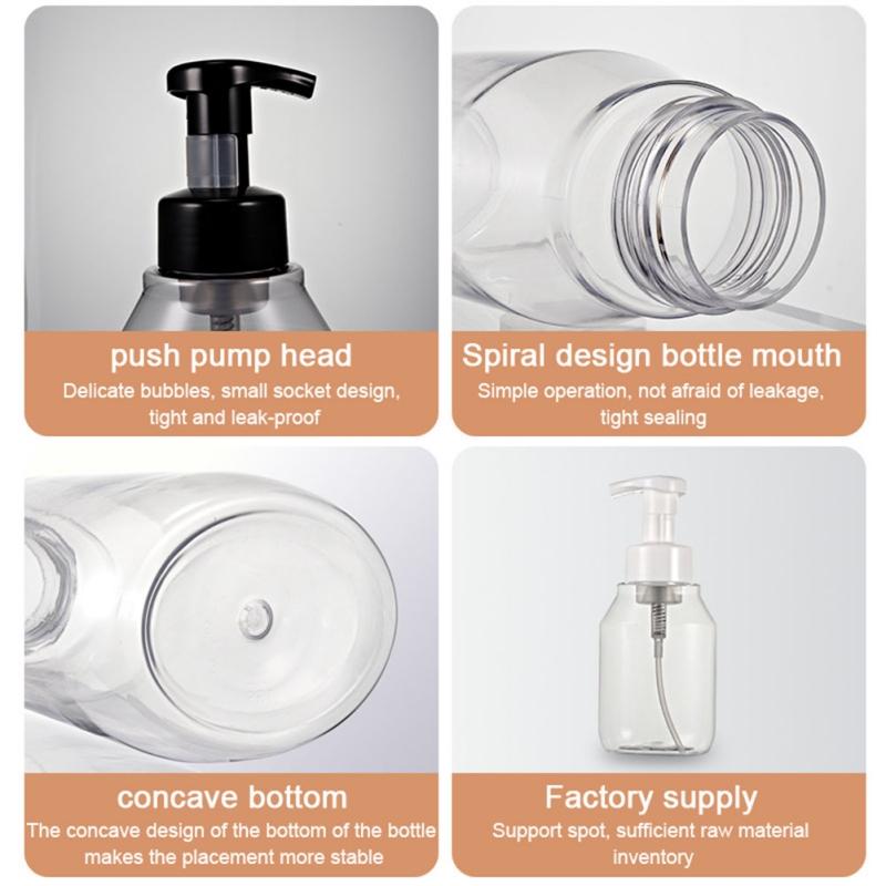 350ML Foam Bottle Empty Travel Foaming Pump Dispenser Refillable Bottle for Travel Cleaning Cosmetics Packaging