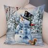 50 Style Merry Christmas Cushion Cover Decor Cute Cartoon Santa Claus Snowman Pillow Case Soft Plush Pillowcase for Sofa Home