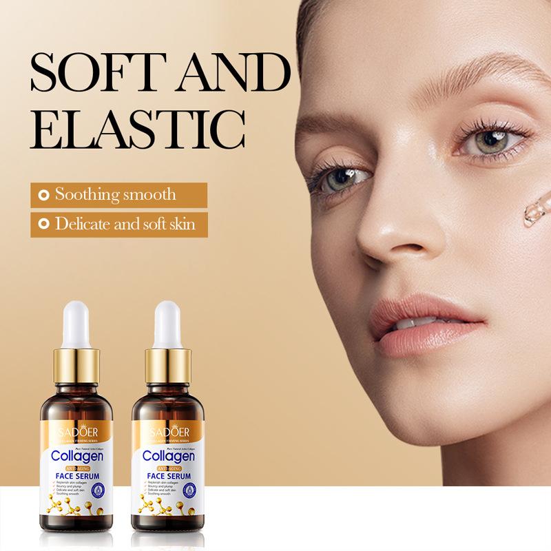 SADOER Collagen Serum for Women - Hydrating & Refreshing, 30ml Moisturizing Essence with Glycerin, Suitable for All Skin Types