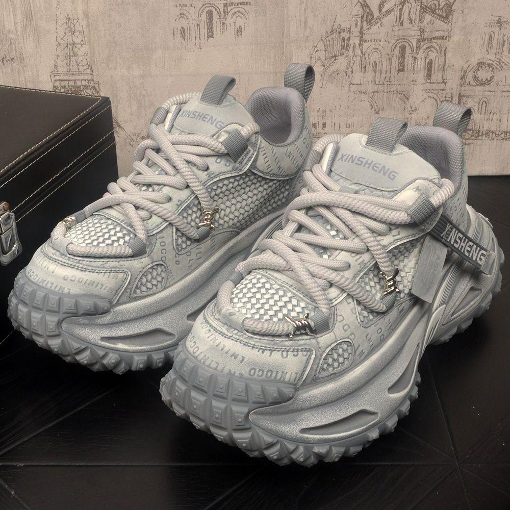 Casual sports shoes autumn and winter new men's shoes platform dad shoes