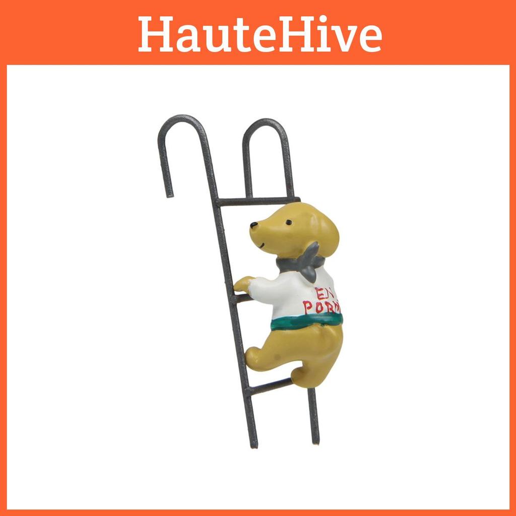 Climbing Miniature Resin Stairs Little Dog Display Ornament For Room Decor
