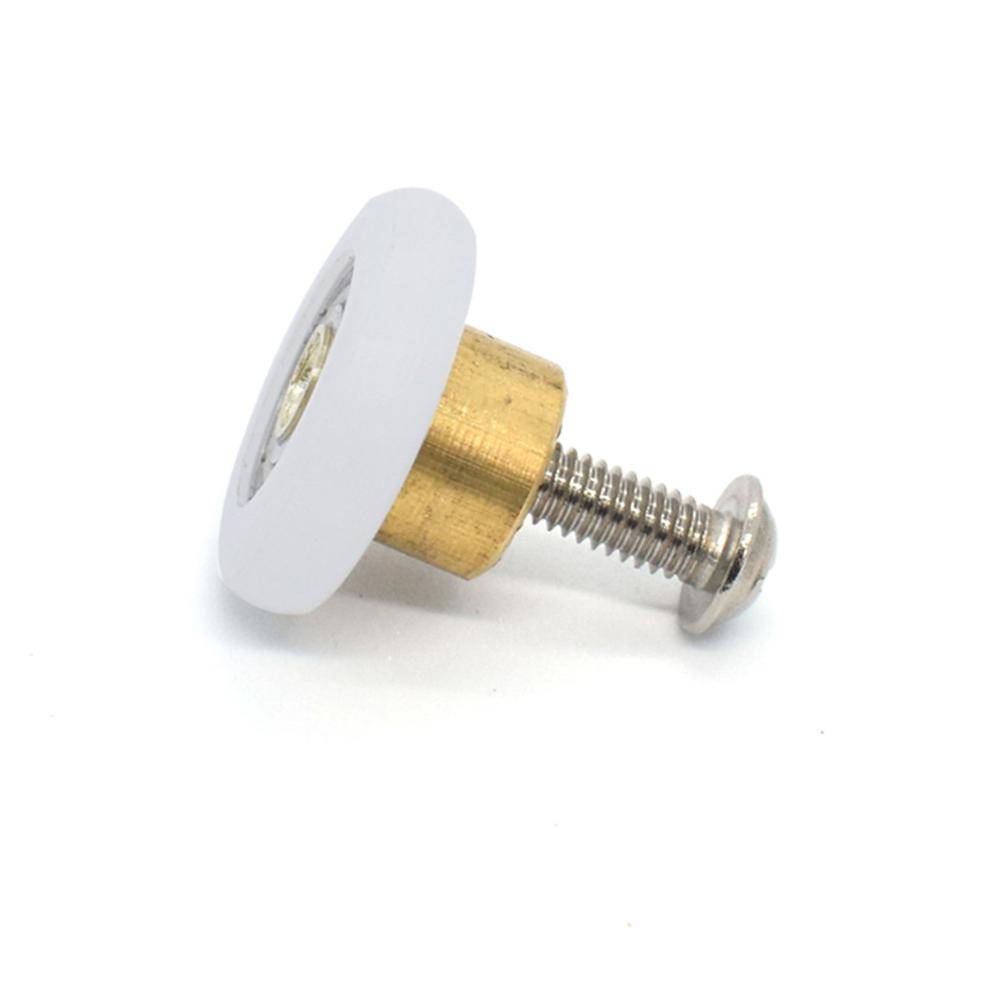 4 st Set Duschrum Rulle 20mm/23mm/25mm/27cm Mässing Enkeldörrsrullar Badrum Skjutglasdörrhjul Nylon Kopparrulle