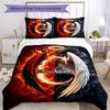3pcs Custom Name Angel Demon Wings Bedding Set Printed Bedding Set Duvet Cover Closure Includes 1 Duvet Cover & 2 Pillowcases Bedroom Decor