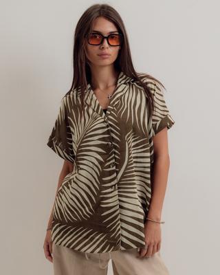 Blouse Palms Nagrada 4117 42 Beige-olive