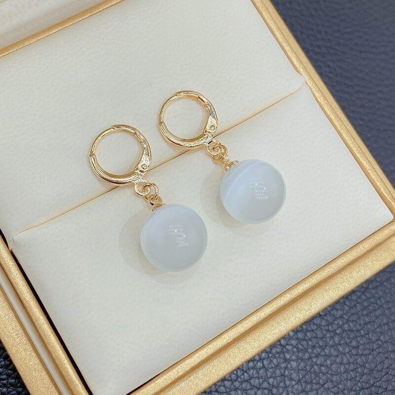Elegant Cat s Eye Pendant Earrings: Korean Style, Chic & Sophisticated Women s Jewelry