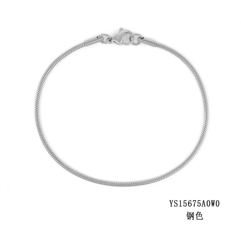 CARLIDANA Simple PVD 14K Gold Plated 316L Stainless Steel Wide Length Round Round Snake Chain Bracelet Jewelry For Women