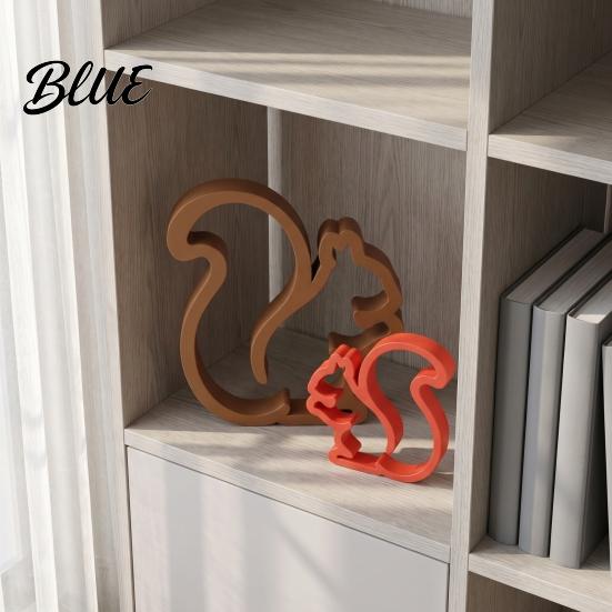 Decorative Figurines for Entrance Hall 3D Printed Squirrel Figurine, Minimalist Statue, Hollow Animal Ornament Living Lightweight PLA Art Ornaments