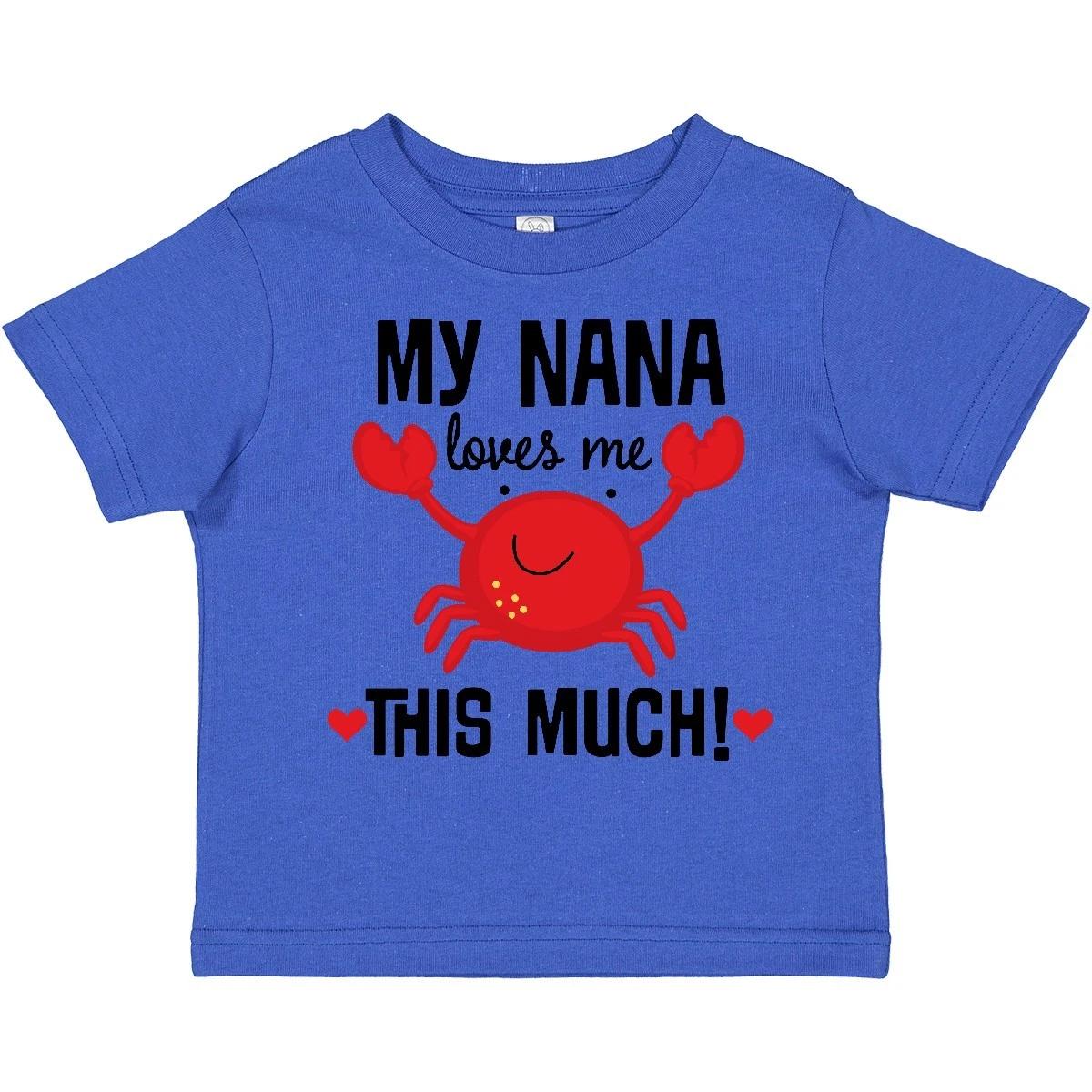 Inktastic Nana Loves Me Grandson Toddler kids boys T-Shirt Cute Boys Girls Clothing Child 100