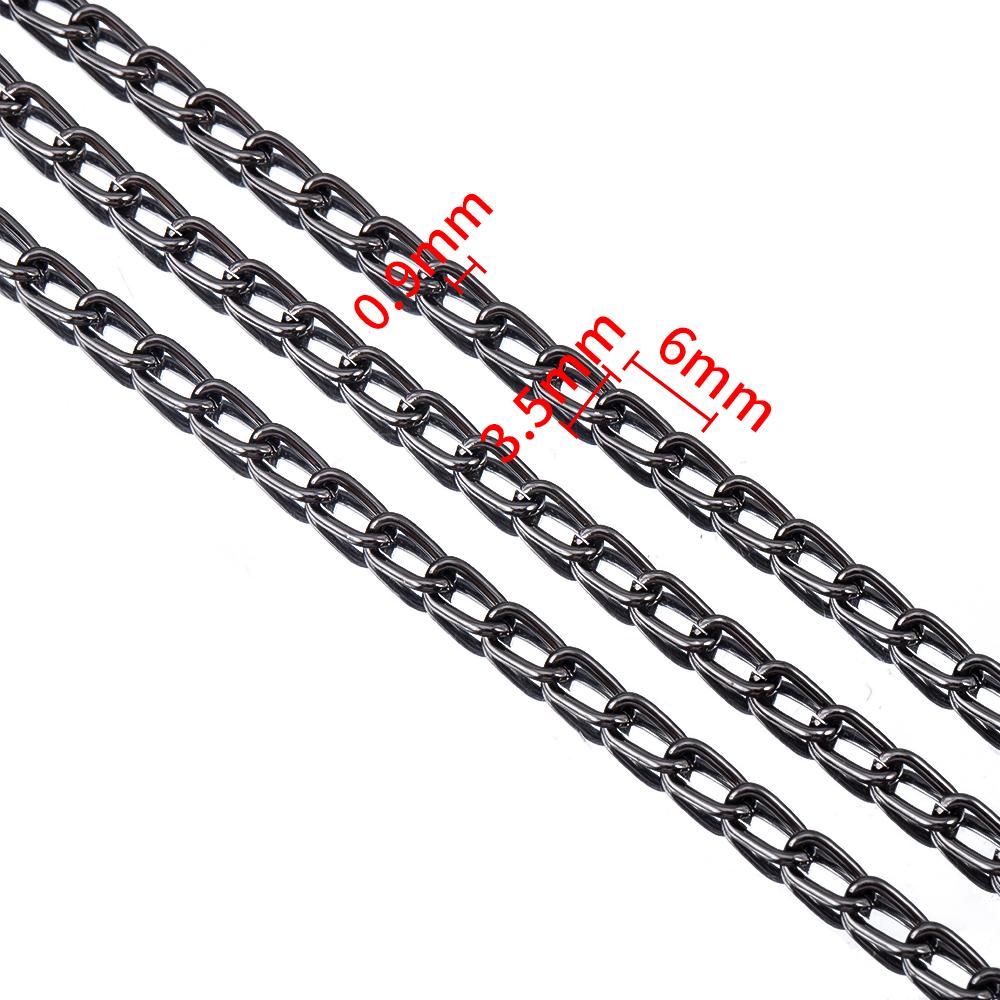 2M 1M 0.5M Aluminium Chain Curb Twisted Chain Links for DIY Handmade Necklaces Bracelets Jewelry Making Accessories Multi Color