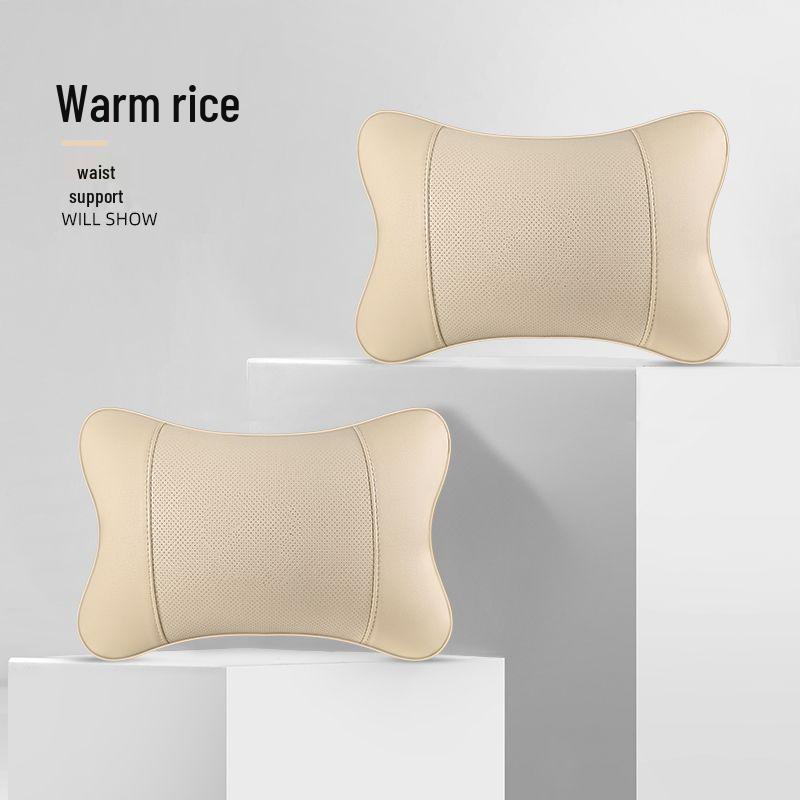 Universal Car Headrest Neck Pillows and Seat Back Cushions. Upgraded: Set of 2 Headrests