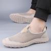 Mens Breathable Sneakers All-match Mens Slip on Shoes Hollow Out Mens Comfortable Loafers Luxury Brand Lightweight Flats for Men