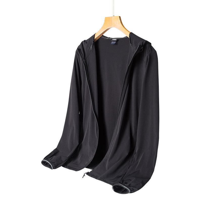 UPF40+ Unisex Summer Windbreaker Waterproof Jacket with Ice Silk Sun Protection 5XL