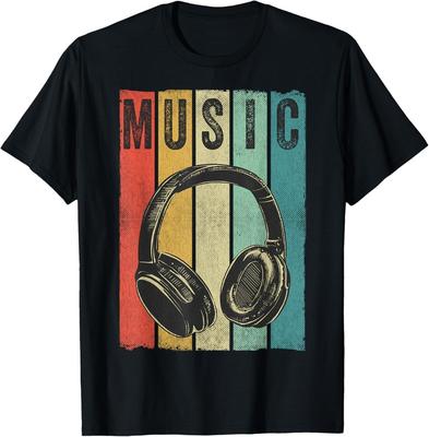 Liebhaber elektronischer Musik DJ Geschenk Vintage Retro Kopfhörer Geschenk Unisex T-Shirt