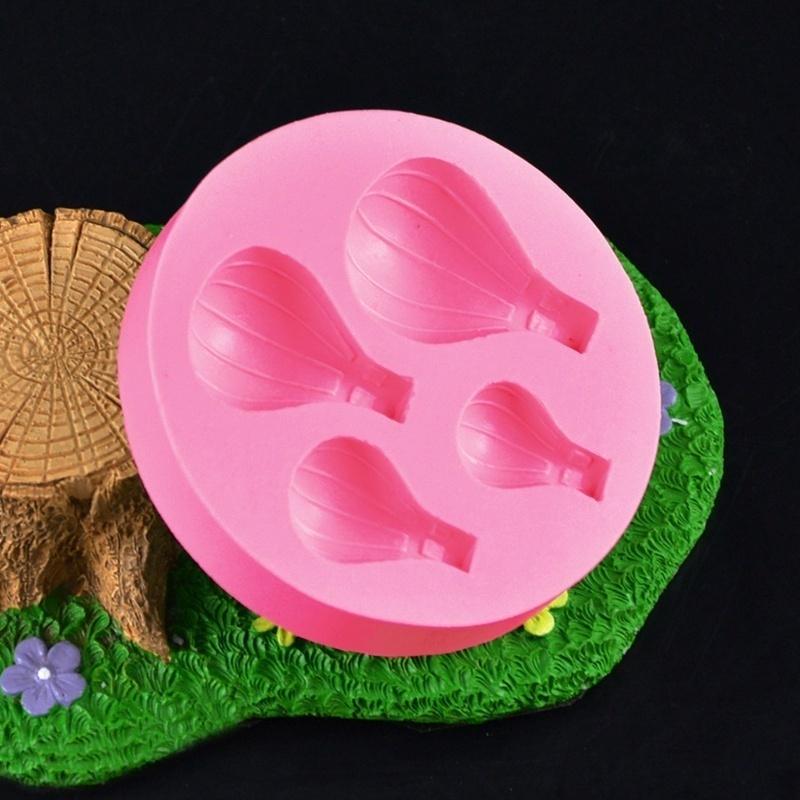 Varmluftsballong Cupcake Toppdekorasjonsform 3d Kakedekoreringsform Fondant Silikonverktøy for Baking