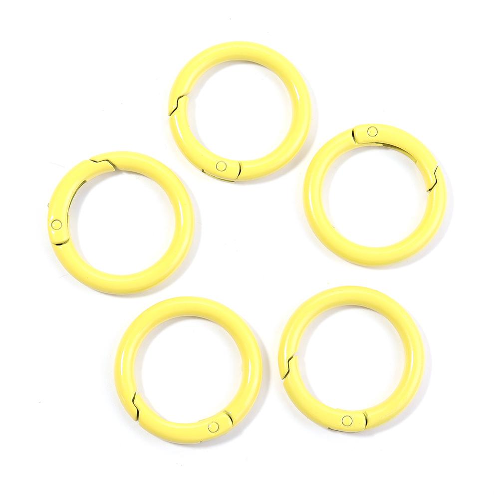 5-10Pcs Alloy O Ring Spring Clasps Openable Round Carabiner Keychain Clips Hook Dog Chain Buckle DIY Keyrings Jewelry Connectors