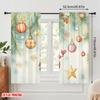 Plane Printing Curtains Roller Blinds Christmas Ornaments Santa Claus Watercolor Versatile Fabric Without Rod Art Set Of 2 Made Polyester